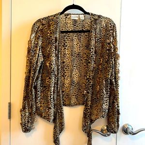 Chico’s Leopard Silk Blouse